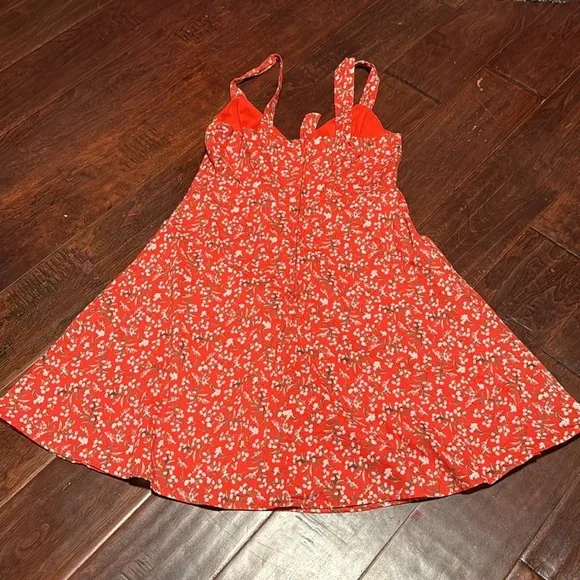 Orange Floral Dress - Picture 6 of 10